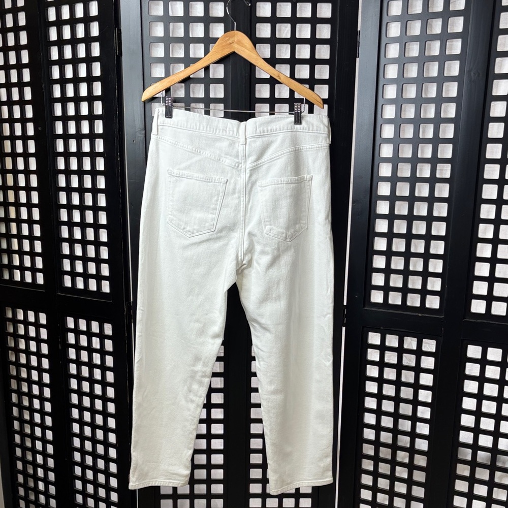 🤍 AYR The Beat High Waist Straight Jeans Women 32 White Denim 🤍 - Picture 8 of 16